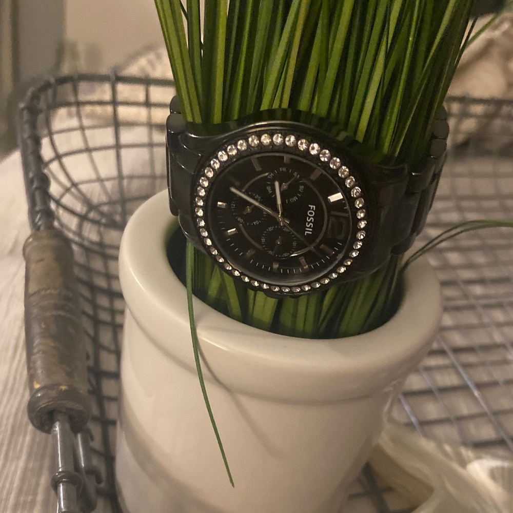 Fossil watch with bling